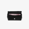 Soft Bow Mini Bag Zwarte satijnen mini-tas met kristallen strik