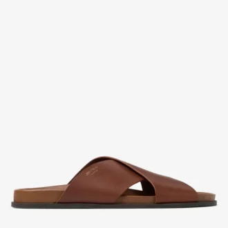 Sol Slide Cigar Vachetta-leren slippers