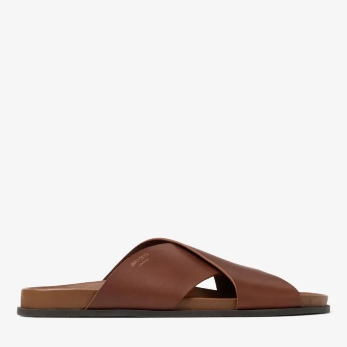Sol Slide Cigar Vachetta-leren slippers Sol Slide Cigar Vachetta-leren slippers