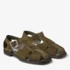 Sol Slide mosgroene sandalen van fluweel suède Sol Slide mosgroene sandalen van fluweel suède