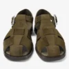 Sol Slide mosgroene sandalen van fluweel suède Sol Slide mosgroene sandalen van fluweel suède