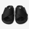 Sol Slide zwarte vachetta-leren slippers Sol Slide zwarte vachetta-leren slippers