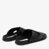 Sol Slide zwarte vachetta-leren slippers Sol Slide zwarte vachetta-leren slippers