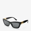 Solene zwarte Havana cat-eye zonnebril Solene zwarte Havana cat-eye zonnebril
