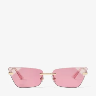 Soraya lichtgouden cat-eye zonnebril