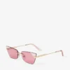 Soraya lichtgouden cat-eye zonnebril Soraya lichtgouden cat-eye zonnebril