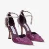 Stevie 100 Winter Bloom en Violet Orchid Mix satijnen pumps met dégradé-kristallen Stevie 100 Winter Bloom en Violet Orchid Mix satijnen pumps met dégradé-kristallen