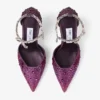 Stevie 100 Winter Bloom en Violet Orchid Mix satijnen pumps met dégradé-kristallen Stevie 100 Winter Bloom en Violet Orchid Mix satijnen pumps met dégradé-kristallen
