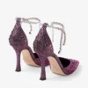 Stevie 100 Winter Bloom en Violet Orchid Mix satijnen pumps met dégradé-kristallen Stevie 100 Winter Bloom en Violet Orchid Mix satijnen pumps met dégradé-kristallen