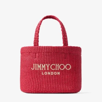 Strandtas East-West Mini Ruby Red en Light Gold Mini strandtas met handvatten