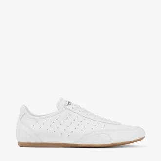 Sunny F lage sneakers van wit en gumkleurig leer