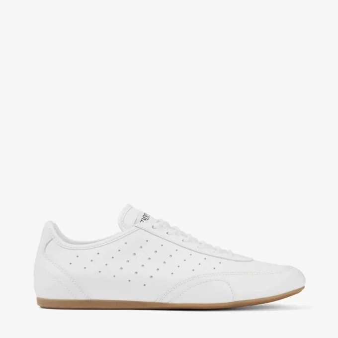 Sunny F lage sneakers van wit en gumkleurig leer Sunny F lage sneakers van wit en gumkleurig leer