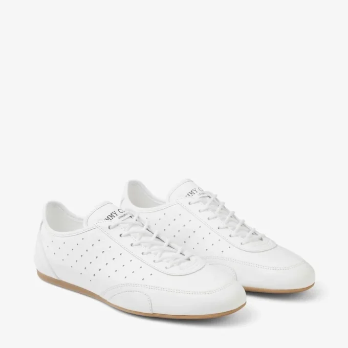 Sunny F lage sneakers van wit en gumkleurig leer Sunny F lage sneakers van wit en gumkleurig leer