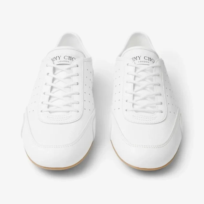 Sunny F lage sneakers van wit en gumkleurig leer Sunny F lage sneakers van wit en gumkleurig leer