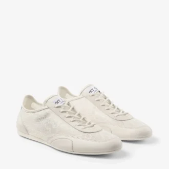 Sunny F Latté-leren mix en jimmy choo-kanten lage sneakers