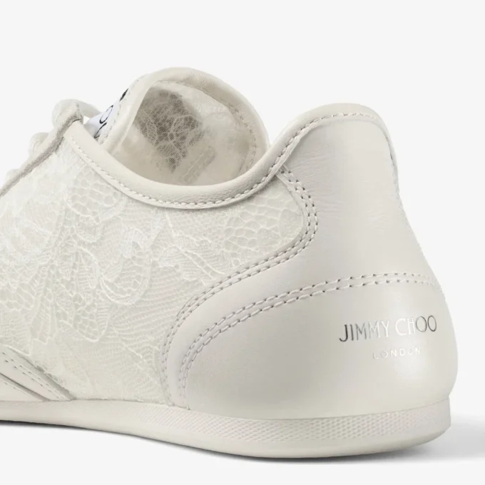 Sunny F Latté-leren mix en jimmy choo-kanten lage sneakers Sunny F Latté-leren mix en jimmy choo-kanten lage sneakers