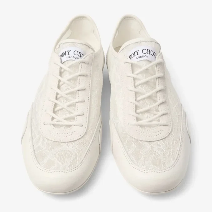 Sunny F Latté-leren mix en jimmy choo-kanten lage sneakers Sunny F Latté-leren mix en jimmy choo-kanten lage sneakers