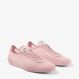 Sunny F Rose-leer mix en jimmy choo lage veterschoenen
