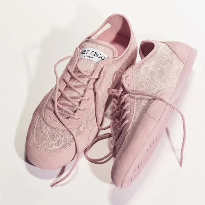 Sunny F Rose-leer mix en jimmy choo lage veterschoenen Sunny F Rose-leer mix en jimmy choo lage veterschoenen