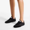 Sunny F zwarte leren mix en jimmy choo lage veterschoenen Sunny F zwarte leren mix en jimmy choo lage veterschoenen