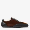 Sunny M lage sneakers van bronskleurig gemengd leer en fluweel Sunny M lage sneakers van bronskleurig gemengd leer en fluweel