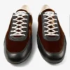 Sunny M lage sneakers van bronskleurig gemengd leer en fluweel Sunny M lage sneakers van bronskleurig gemengd leer en fluweel