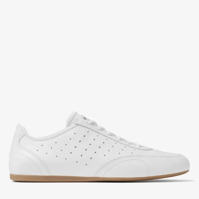 Sunny M witte en rubberen leren mix lage sneakers Sunny M witte en rubberen leren mix lage sneakers