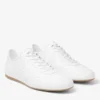 Sunny M witte en rubberen leren mix lage sneakers Sunny M witte en rubberen leren mix lage sneakers