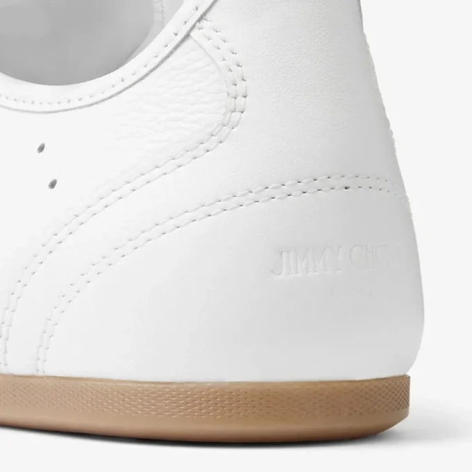 Sunny M witte en rubberen leren mix lage sneakers Sunny M witte en rubberen leren mix lage sneakers