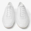 Sunny M witte en rubberen leren mix lage sneakers Sunny M witte en rubberen leren mix lage sneakers