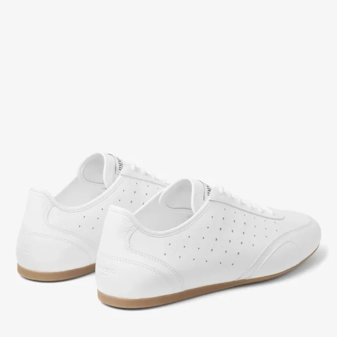 Sunny M witte en rubberen leren mix lage sneakers Sunny M witte en rubberen leren mix lage sneakers