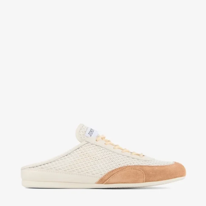 Sunny Mule F Lage sneakers van een mix van latte- en toffee-kleurig leer en Diamond-vormig mesh Sunny Mule F Lage sneakers van een mix van latte- en toffee-kleurig leer en Diamond-vormig mesh