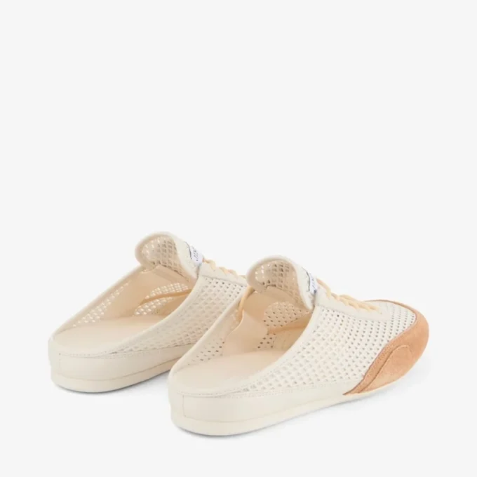 Sunny Mule F Lage sneakers van een mix van latte- en toffee-kleurig leer en Diamond-vormig mesh Sunny Mule F Lage sneakers van een mix van latte- en toffee-kleurig leer en Diamond-vormig mesh