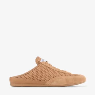 Sunny Mule F Toffee-leermix en Diamond-gaas lage sneakers