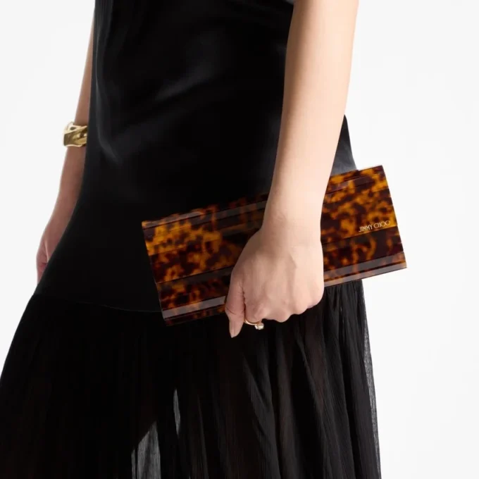 Sweetie-clutch van acryl in schildpadmotief Sweetie-clutch van acryl in schildpadmotief