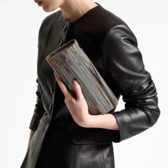 Sweetie grijze clutch van acryl met marmereffect Sweetie grijze clutch van acryl met marmereffect