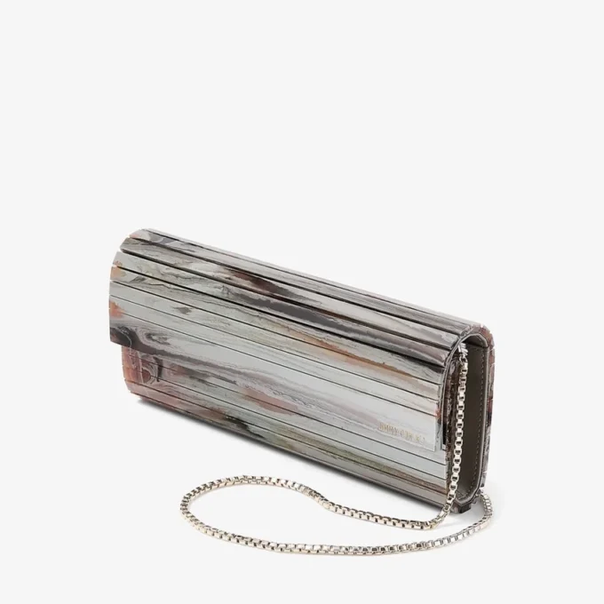 Sweetie grijze clutch van acryl met marmereffect Sweetie grijze clutch van acryl met marmereffect