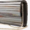 Sweetie grijze clutch van acryl met marmereffect Sweetie grijze clutch van acryl met marmereffect