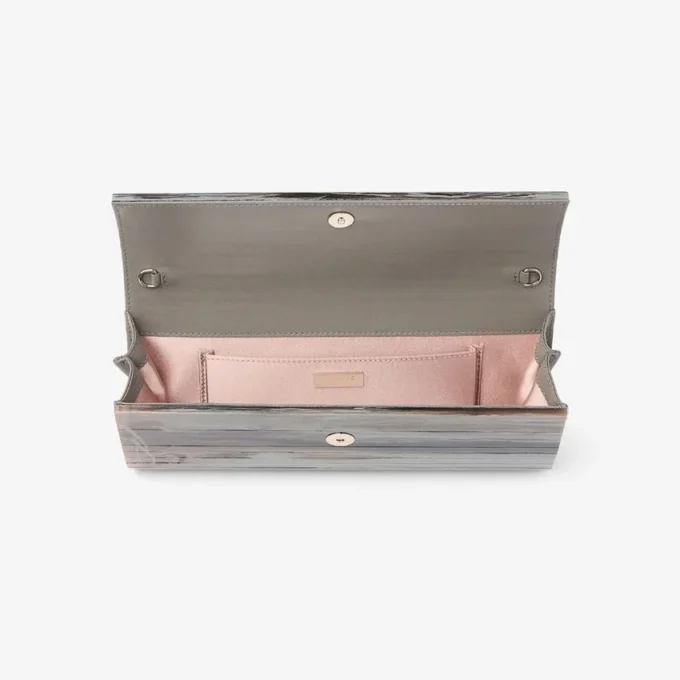 Sweetie grijze clutch van acryl met marmereffect Sweetie grijze clutch van acryl met marmereffect