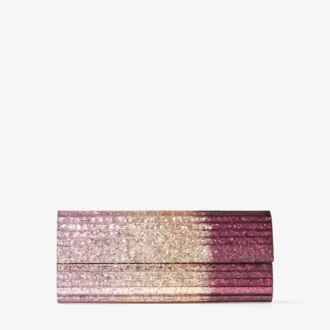 Sweetie Silky Blush DéGradé Glitter Plexi Clutch