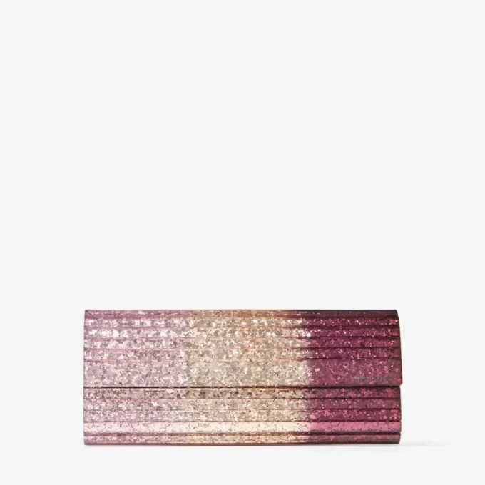 Sweetie Silky Blush DéGradé Glitter Plexi Clutch Sweetie Silky Blush DéGradé Glitter Plexi Clutch