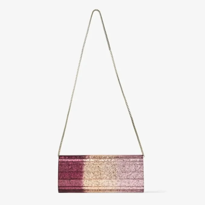 Sweetie Silky Blush DéGradé Glitter Plexi Clutch Sweetie Silky Blush DéGradé Glitter Plexi Clutch