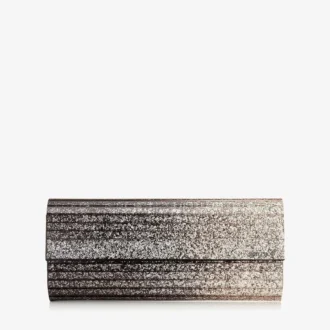 Sweetie zwarte en champagnekleurige DéGradé glitter acryl clutch