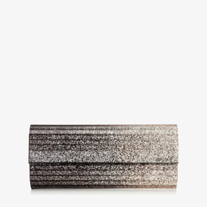 Sweetie zwarte en champagnekleurige DéGradé glitter acryl clutch Sweetie zwarte en champagnekleurige DéGradé glitter acryl clutch