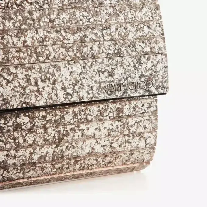 Sweetie zwarte en champagnekleurige DéGradé glitter acryl clutch Sweetie zwarte en champagnekleurige DéGradé glitter acryl clutch