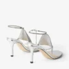 Tong Metallic Nappa Leren Sandaal met Metalen Gaas Tong Metallic Nappa Leren Sandaal met Metalen Gaas