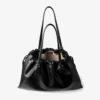 Tote met trekkoord Grote zwarte nappaleren tote met trekkoord en jimmy choo-logo in reliëf Tote met trekkoord Grote zwarte nappaleren tote met trekkoord en jimmy choo-logo in reliëf