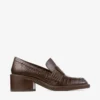 Tylor 60 Chocoladebruine Loafers van leer met krokodillenreliëf Tylor 60 Chocoladebruine Loafers van leer met krokodillenreliëf
