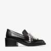 Tylor 60 Zwarte loafers van zacht boxkalfsleer met kristallen kroonluchter Tylor 60 Zwarte loafers van zacht boxkalfsleer met kristallen kroonluchter