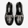 Tylor 60 Zwarte loafers van zacht boxkalfsleer met kristallen kroonluchter Tylor 60 Zwarte loafers van zacht boxkalfsleer met kristallen kroonluchter